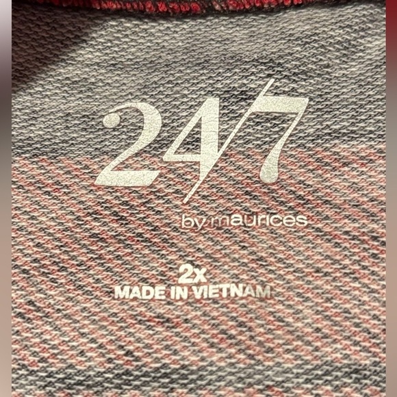 Maurice’s Women’s Red and Black Plaid Shirt - Picture 4 of 6